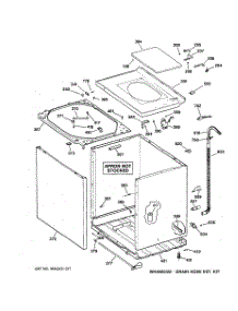 02 - Cabinet, Cover & Front Panel parts for Ge Washer WCRD2050D1WC from AppliancePartsPros.com