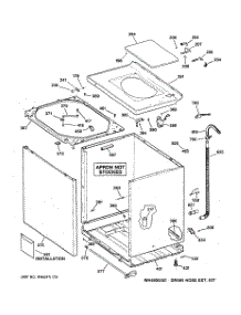 02 - Cabinet, Cover & Front Panel parts for Ge Washer WCCB1030D1WC from AppliancePartsPros.com