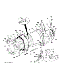 04 - Tub & Motor parts for Ge Washer WCVH6260F0GG from AppliancePartsPros.com