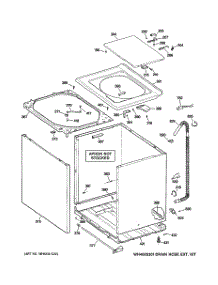02 - Cabinet, Cover & Front Panel parts for Ge Washer WHDSR209DBWW from AppliancePartsPros.com