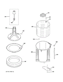 03 - Tub, Basket & Agitator parts for Ge Washer WSKS3040F0WW from AppliancePartsPros.com