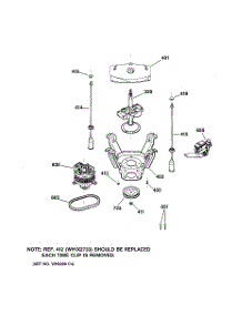 04 - Suspension, Pump & Drive Components parts for Ge Washer S5200E1WW from AppliancePartsPros.com