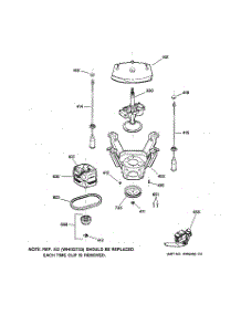 04 - Suspension, Pump & Drive Components parts for Ge Washer WHDSR209D7WW from AppliancePartsPros.com