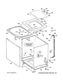 02 - Cabinet, Cover & Front Panel parts for Ge Washer WHDSR209D6WW from AppliancePartsPros.com