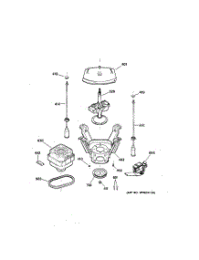 04 - Suspension, Pump & Drive Components parts for Ge Washer WHDSR209D5WW from AppliancePartsPros.com