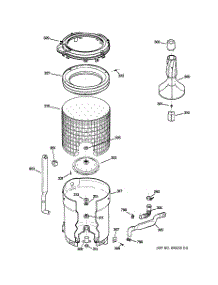 03 - Tub, Basket & Agitator parts for Ge Washer WCSR2090D7WW from AppliancePartsPros.com