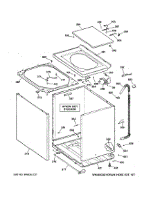 02 - Cabinet, Cover & Front Panel parts for Ge Washer WHDSR209D4WW from AppliancePartsPros.com