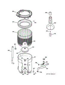 03 - Tub, Basket & Agitator parts for Ge Washer WKSE5260E0WW from AppliancePartsPros.com