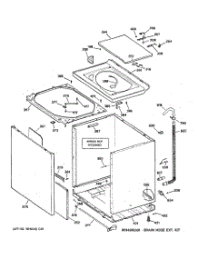 02 - Cabinet, Cover & Front Panel parts for Ge Washer WNCD2050A1WC from AppliancePartsPros.com