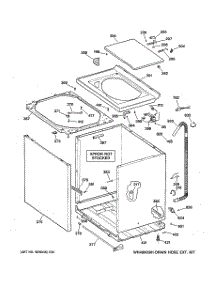02 - Cabinet, Cover & Front Panel parts for Ge Washer WJSR2070D2WW from AppliancePartsPros.com
