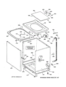02 - Cabinet, Cover & Front Panel parts for Ge Washer WHDSR209D3WW from AppliancePartsPros.com