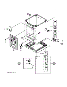 02 - Cabinet & Base parts for Ge Washer WSLS1100A1AA from AppliancePartsPros.com