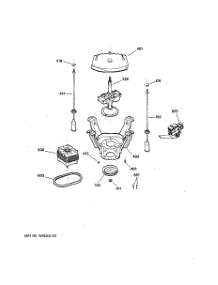 04 - Suspension, Pump & Drive Components parts for Ge Washer WJSR2070D3WW from AppliancePartsPros.com
