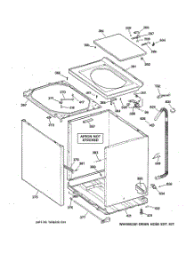 02 - Cabinet, Cover & Front Panel parts for Ge Washer WHDSR209D1WW from AppliancePartsPros.com
