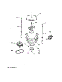 04 - Suspension, Pump & Drive Components parts for Ge Washer WHSE5240D0CC from AppliancePartsPros.com