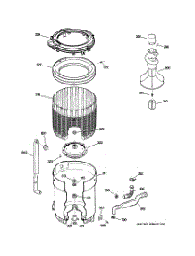 03 - Tub, Basket & Agitator parts for Ge Washer WCCD2050D0KC from AppliancePartsPros.com