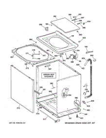 02 - Cabinet, Cover & Front Panel parts for Ge Washer WHDSR315D0WW from AppliancePartsPros.com
