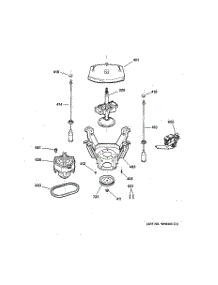 04 - Suspension, Pump & Drive Components parts for Ge Washer WCCB1030D0WC from AppliancePartsPros.com