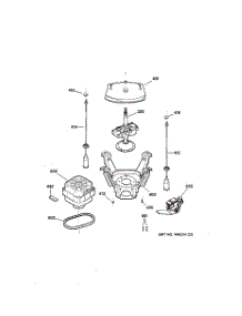 04 - Suspension, Pump & Drive Components parts for Ge Washer WHDSR209D0WW from AppliancePartsPros.com