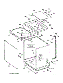 02 - Cabinet, Cover & Front Panel parts for Ge Washer EWA6500D0WW from AppliancePartsPros.com