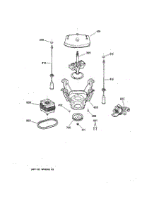 04 - Suspension, Pump & Drive Components parts for Ge Washer WBSE6210B5WW from AppliancePartsPros.com