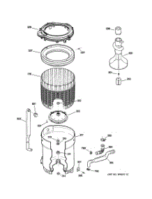 03 - Tub, Basket & Agitator parts for Ge Washer WCSR4170D0WW from AppliancePartsPros.com