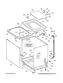 02 - Cabinet, Cover & Top Panel parts for Ge Washer WJSR4160D0WW from AppliancePartsPros.com