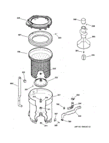 03 - Tub, Basket & Agitator parts for Ge Washer WCCB1030B2WC from AppliancePartsPros.com