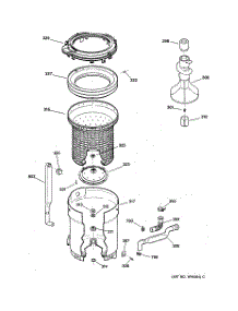 03 - Tub, Basket & Agitator parts for Ge Washer S4200B3WW from AppliancePartsPros.com