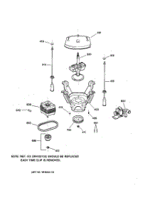 04 - Suspension, Pump & Drive Components parts for Ge Washer WWSE6260B3WW from AppliancePartsPros.com