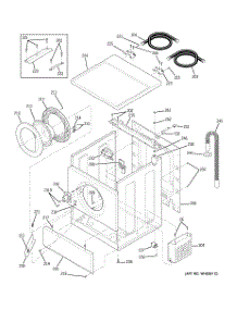 02 - Cabinet, Door & Top parts for Ge Washer WSXH208A1WW from AppliancePartsPros.com