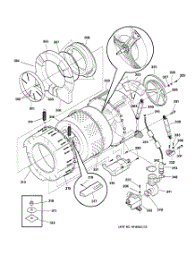 03 - Tub & Motor parts for Ge Washer WSXH208A1WW from AppliancePartsPros.com
