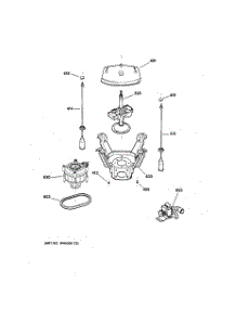 04 - Suspension, Pump & Drive Components parts for Ge Washer WBXR2090B3WW from AppliancePartsPros.com