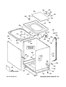 02 - Cabinet, Cover & Front Panel parts for Ge Washer WCSR2080B3WW from AppliancePartsPros.com