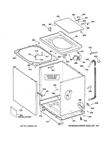 02 - Cabinet, Cover & Front Panel parts for Ge Washer GJXRP080B1WW from AppliancePartsPros.com