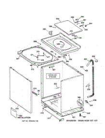 02 - Cabinet, Cover & Front Panel parts for Ge Washer WSSE5210B2WW from AppliancePartsPros.com