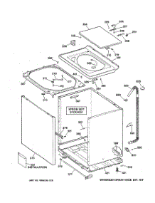 02 - Cabinet, Cover & Front Panel parts for Ge Washer WLE4000B2WW from AppliancePartsPros.com