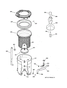 03 - Tub, Basket & Agitator parts for Ge Washer WCCD2050B1WC from AppliancePartsPros.com