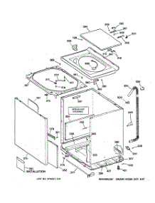 02 - Cabinet, Cover & Front Panel parts for Ge Washer WBSE6210B1WW from AppliancePartsPros.com