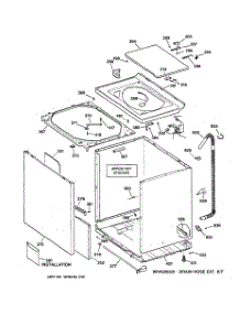 02 - Cabinet, Cover & Front Panel parts for Ge Washer WLE6500B2WW from AppliancePartsPros.com