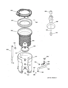 03 - Tub, Basket & Agitator parts for Ge Washer WLE6500B2WW from AppliancePartsPros.com