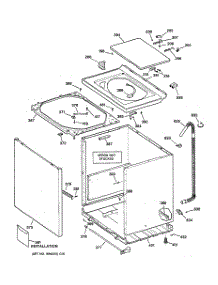02 - Cabinet, Cover & Front Panel parts for Ge Washer WWSE5200B2CC from AppliancePartsPros.com