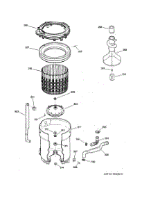 03 - Tub, Basket & Agitator parts for Ge Washer WHSB8000B1CC from AppliancePartsPros.com