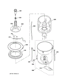 03 - Agitator, Basket & Tub Parts parts for Ge Washer WSKP2060W1WH from AppliancePartsPros.com