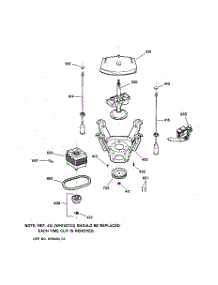 04 - Suspension, Pump & Drive Components parts for Ge Washer S3500B0WW from AppliancePartsPros.com