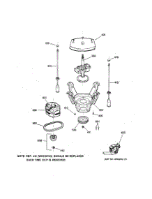 04 - Suspension, Pump & Drive Components parts for Ge Washer WJSR1070A1CC from AppliancePartsPros.com