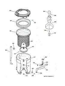 03 - Tub, Basket & Agitator parts for Ge Washer WCCB1030B0WC from AppliancePartsPros.com
