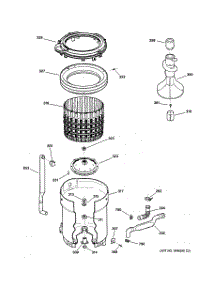 03 - Tub, Basket & Agitator parts for Ge Washer EWA4000B0WW from AppliancePartsPros.com
