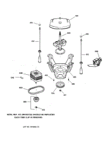 04 - Suspension, Pump & Drive Components parts for Ge Washer WJSE3110A2WW from AppliancePartsPros.com