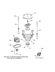 04 - Suspension, Pump & Drive Components parts for Ge Washer WVSR1060B3WW from AppliancePartsPros.com